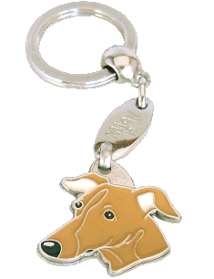LEVRIERO MARRONE - Medagliette per cani, medagliette per cani incise, medaglietta, incese medagliette per cani online, personalizzate medagliette, medaglietta, portachiavi
